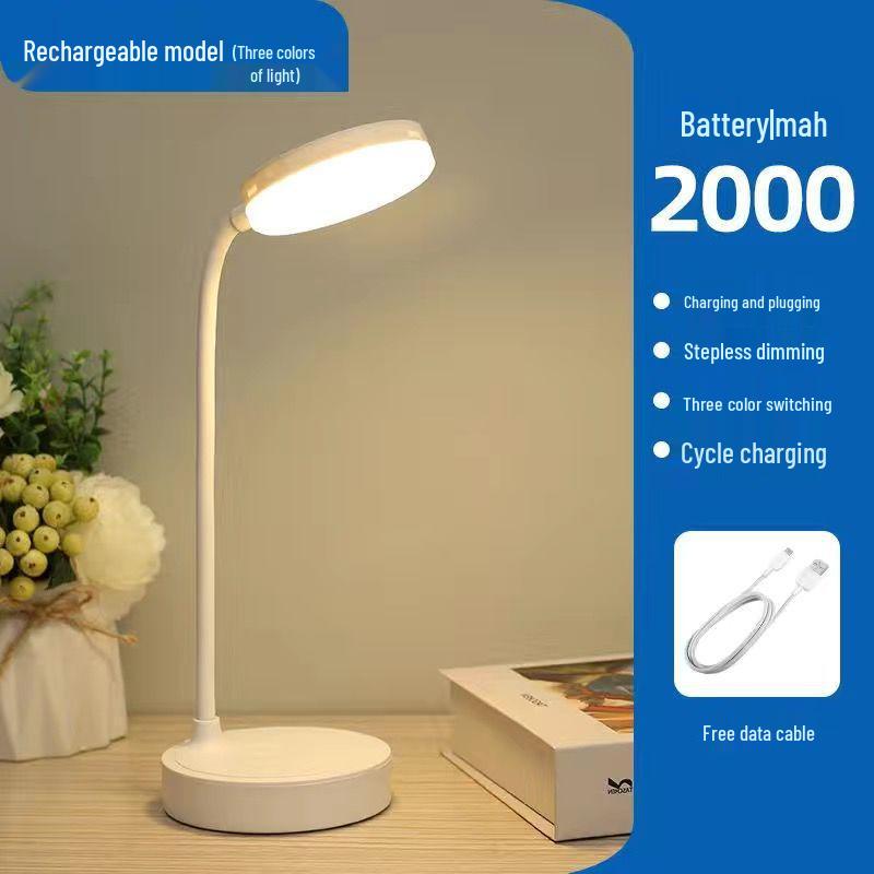 Rechargeable Table Lamp: Ideal for Study, Dorm, Bedroom & Bedside
