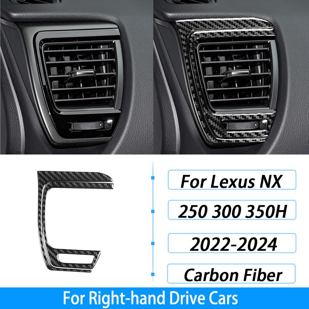 For Lexus NX 250 300 350H 2022-2024 Carbon Fiber Gear Shift Knob Both Side Panel Trim Cover Car Interior Accessories Sticker