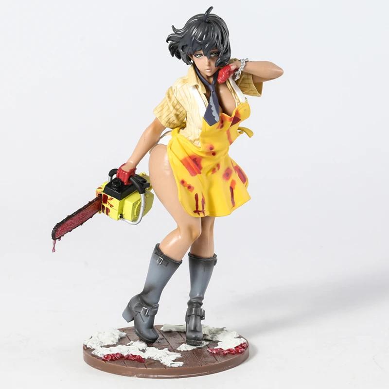 SKREKK Bishoujo Statue Djevler Offer 1974 Leatherface Anime PVC Actionfigur Leke
