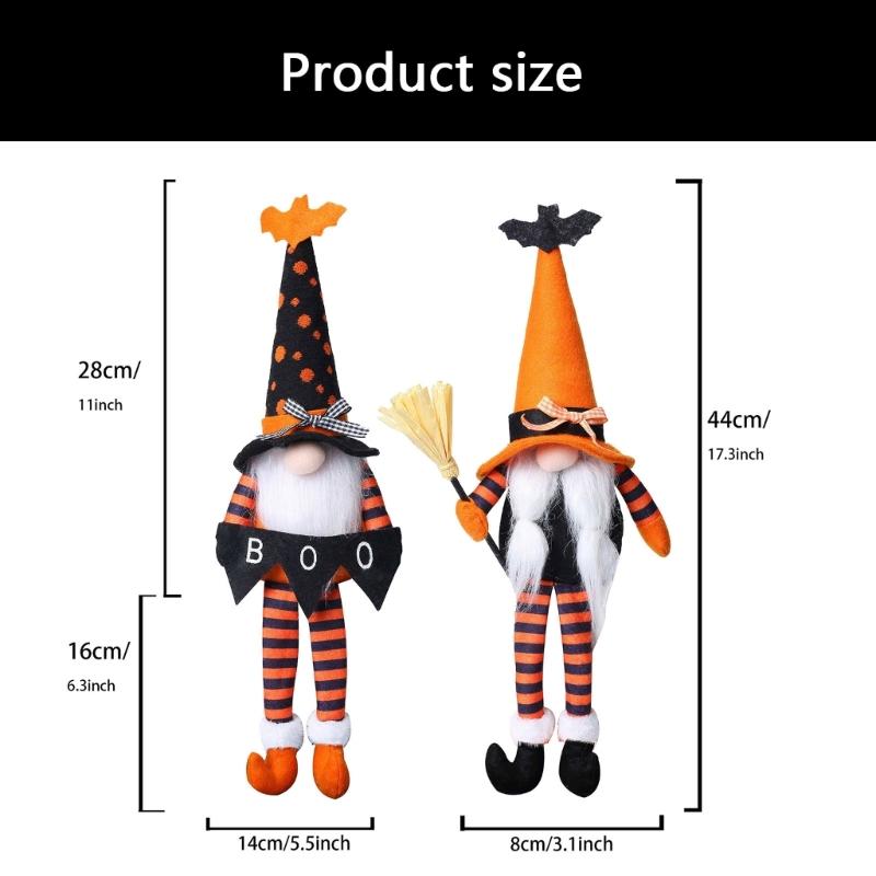 Soft Plush Long Legged Gnomes Figure Doll Halloween Decoration Stuffed Dwarf Elf Ornament For Shelf Desk Party Themes