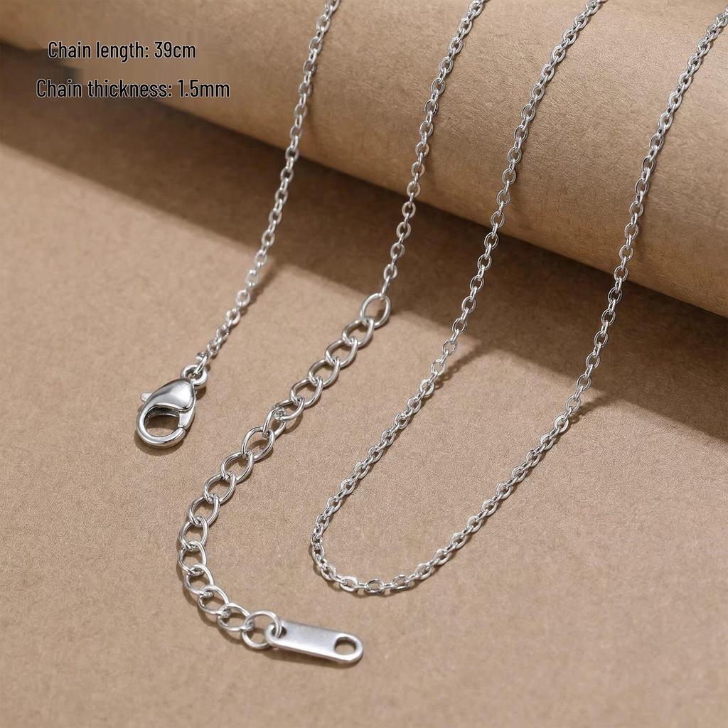 925 Sterling Silver Plain Chain Necklace for Women and Men - Thin, Choker Style, No Pendant