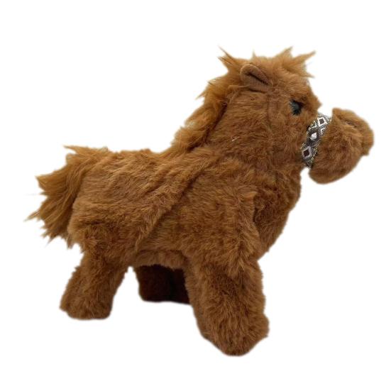 Kids Electronic Plush Pony Toy Walking Interactive Horse Plushie Toy Toddlers Boys Girls Educational Simulation Animal Toy