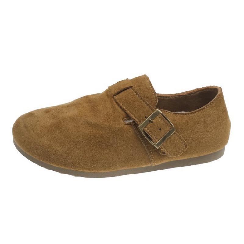 The New Style of Boken Cotton Shoes, One-step Woolen Shoes and Velvet Bean Shoes, Warm Women's Shoes