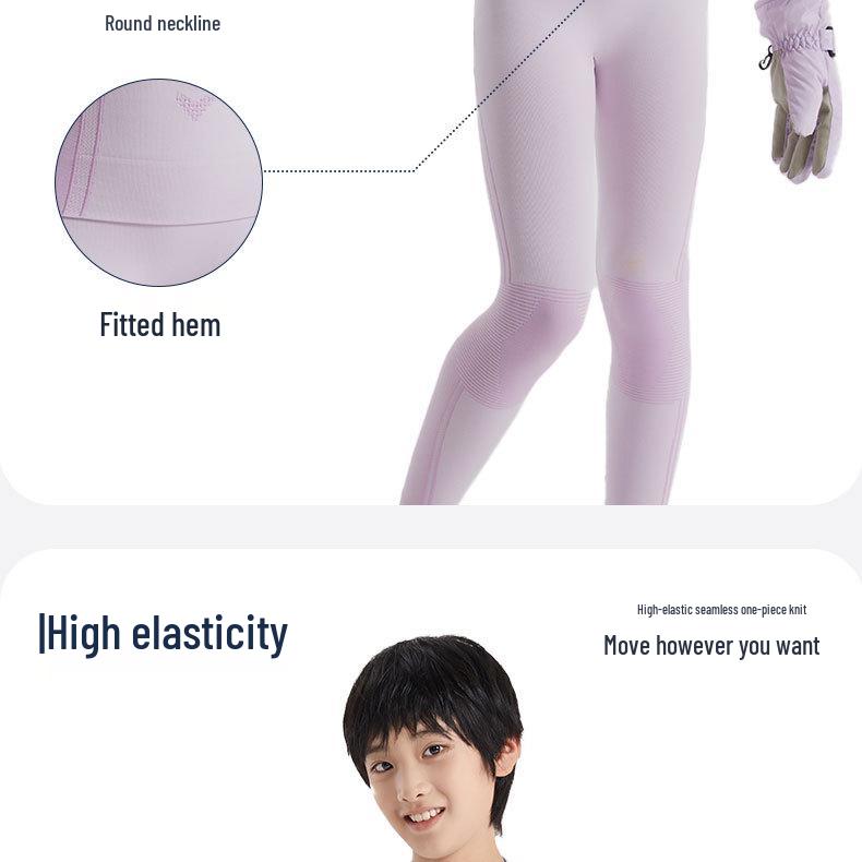 Kids' Quick-Dry Ski Base Layer: Warm, Moisture-Wicking Sports Suit for Boys & Girls