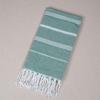 Yarn-Dyed Striped Quick-Dry Beach Towel - Multi-Color, Absorbent Cotton/Polyester Blend for Swimming & Bath