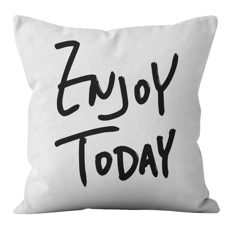 Stil Minimalist Nordic Alb-Negru Abstract Geometric Față de Pernă Acasă Living Canapă Pernă Față de Pernă