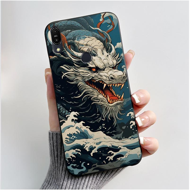 For Asus Zenfone Max Pro M1 ZB602KL ZB601KL X00TD / Max M1 ZB555KL X00PD Case Rabbit Cartoon Animals Black Soft Silicone Cover