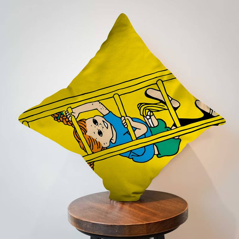 P-Pippi Longstocking 45*45cm Cushion Cover Pillow Cover Decor Pillowcase Home Pillowcase For Couch Pillow