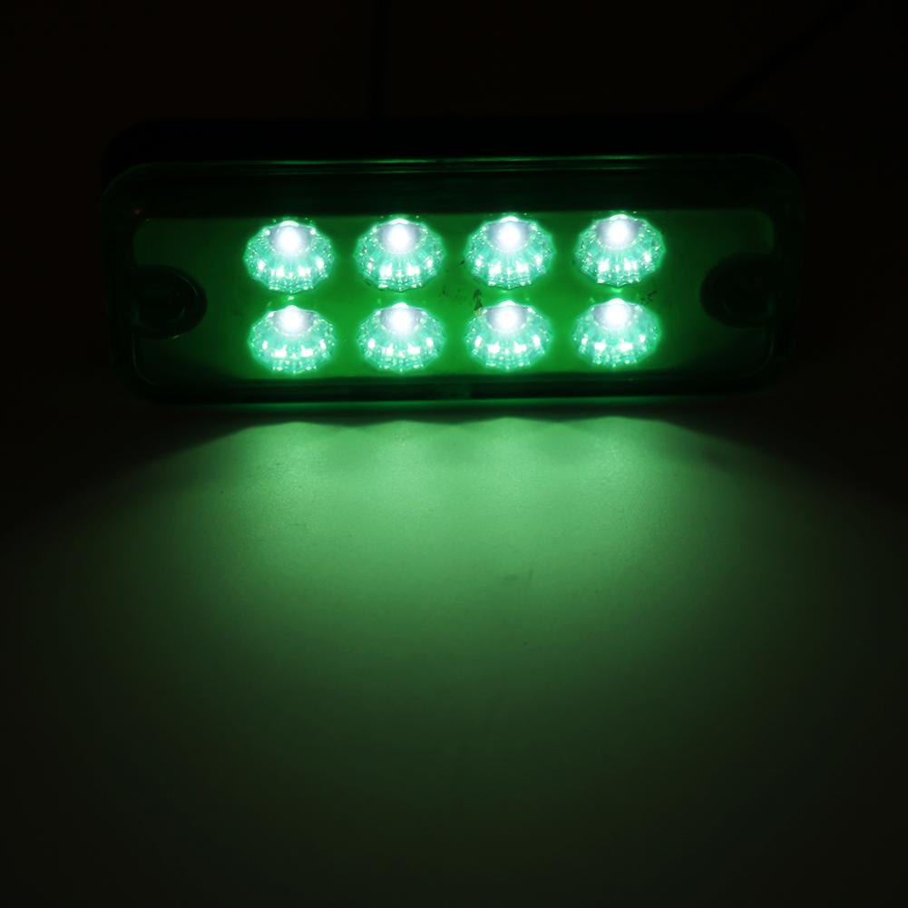 6pcs 8 LED Clearance Side Marker Light Indicator Lamp Truck Trailer Lorry Yellow