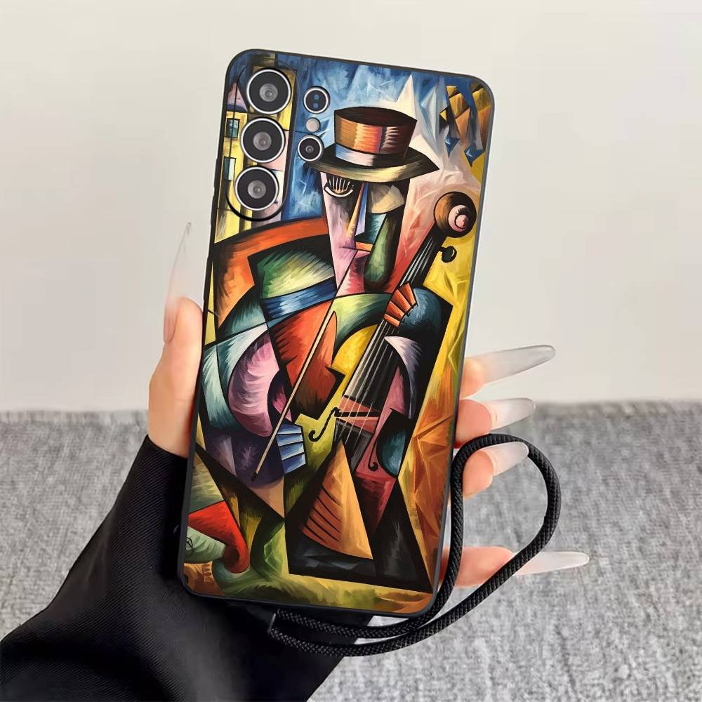 

Picasso Abstract Art Painting Phone Case For Samsung S25,S24,S21,S22,S23,S30,Ultra,S20,Plus,Fe,Lite,Note,10,Black Cover Samsung S22ULTRA5G