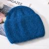 Autumn/Winter New Angora Long Plush Rabbit Fur Knit Hat, Casual Belt with Small Sequins, Warm, Thickened, Couple's Knit Hat
