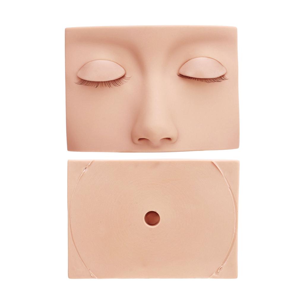 Lash Mannequin Head Removable Silicone Replacement Eyelash Mannequin Head for Training