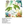 Removable Dolphin Turtle Wall Decor Ocean Themed Glow in The Dark Toilet Seat Stickers, Waterproof PVC Marine Life Decals for Decorative