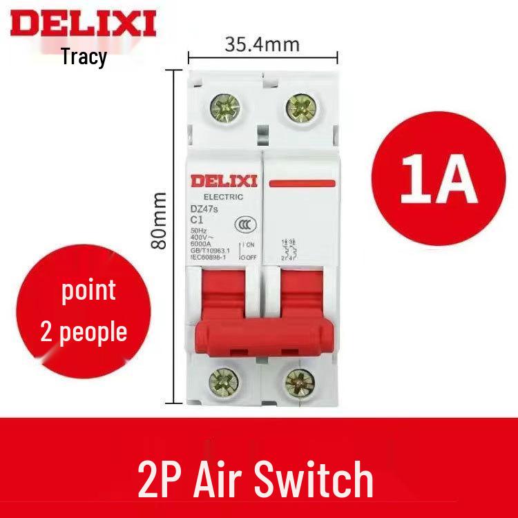 Delixi Air Circuit Breaker: 1P, 2P, 3P, 4P Options for Household and Three-Phase Systems (25A, 32A, 40A, 63A)