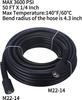 Tool Daily High-Pressure Washer Hose, 15m (50FT), 1/4-Inch, 3600 PSI, M22 14-Connection, Replacement for Most Brands