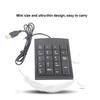Black 19 Key USB Numeric Keypad Plug and Play Mini Size Number Keyboard Portable Numeric Keypad Accounting