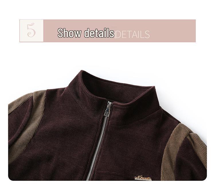 Mom's Autumn Fleece-Lined Sportswear Set for Middle-Aged & Elderly Women