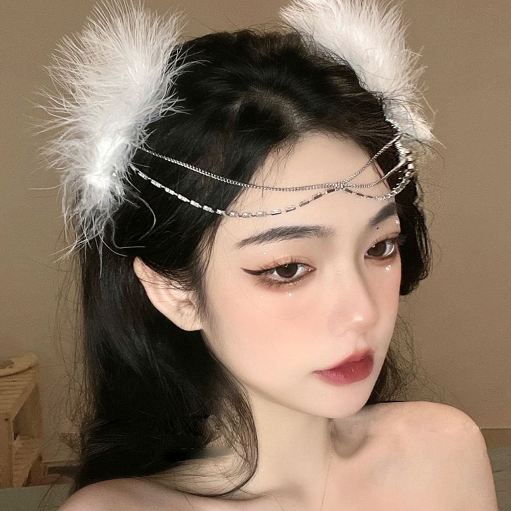 

Заколка для волос из цинкового сплава в форме пера в корейском стиле, заколка-бантик в форме утконоса, женские аксессуары для волос Feather Bow Duckbill Clip