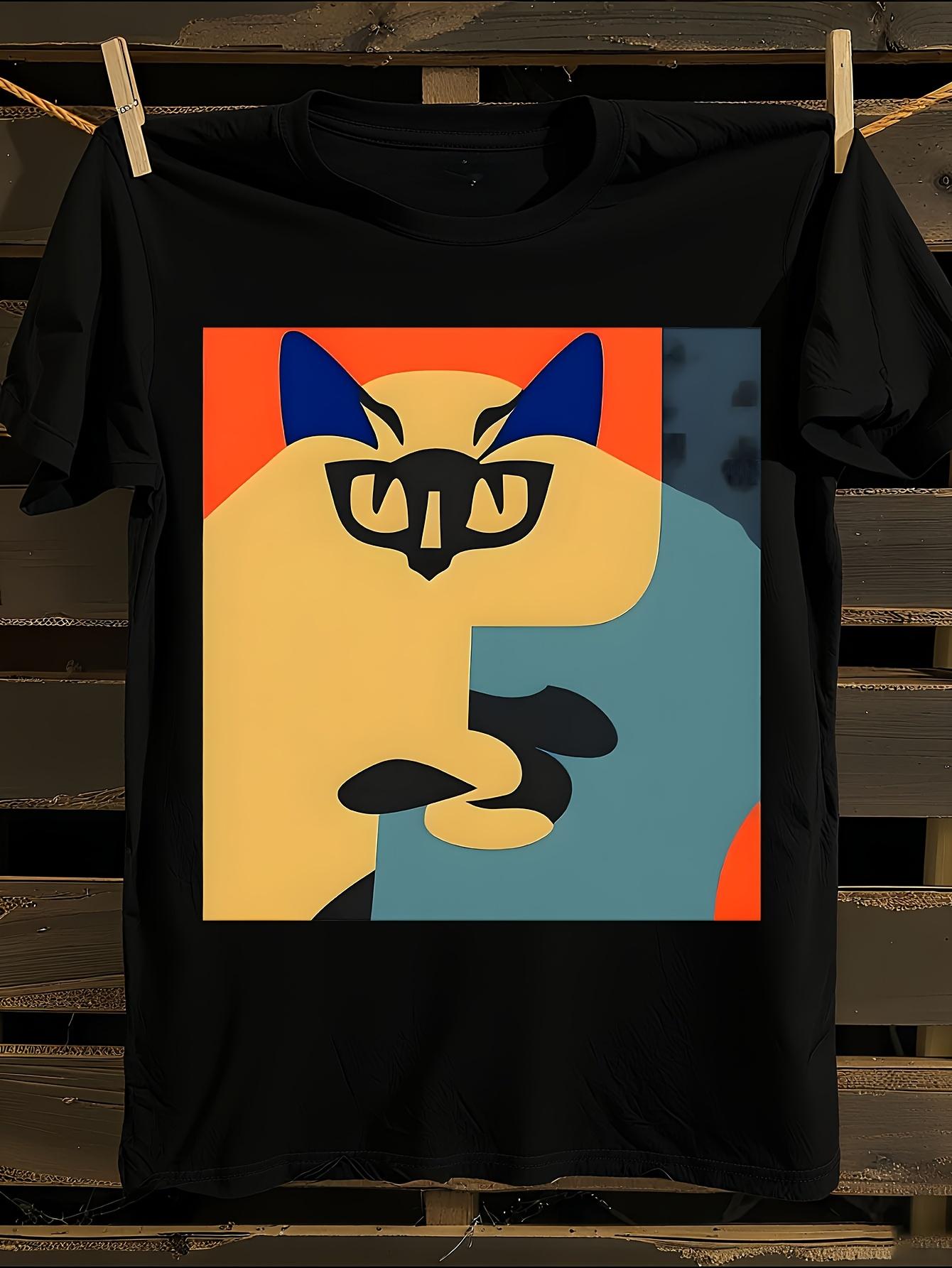 Retro 80s Anime-Inspired Gatekeeper Propaganda Cat T-shirt XXXXL