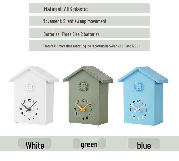 Yida Nordic Cuckoo Wall Clock T60 - Bird Hourly Chime