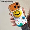 Phone Case: 2D flat lambskin suitable for iPhone 18, 17, 16, 15, 14, 13 Pro film protective case,smiley bubble, Christmas and Halloween gift
