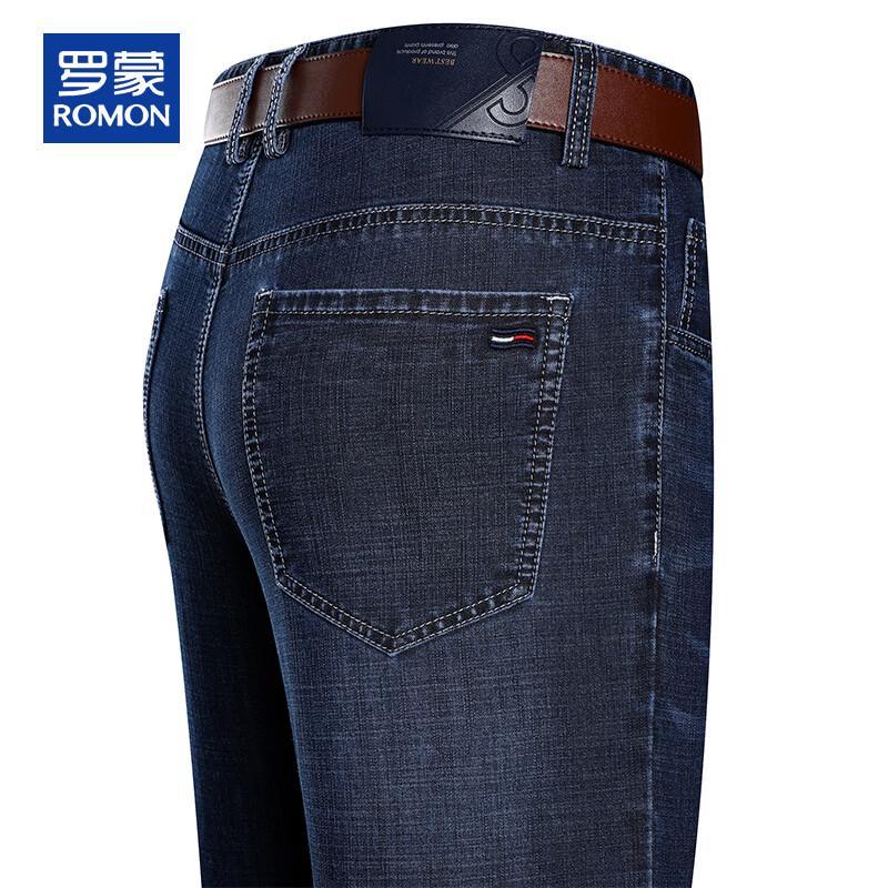 Romon Men s Loose Fit Straight-Leg Stretch Jeans 33