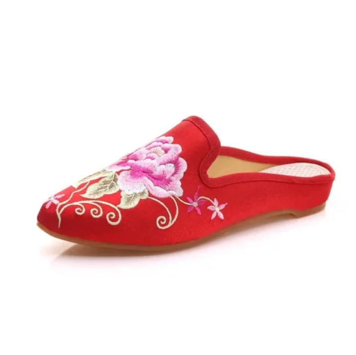 Ciabatte Estive Harajuku Stile Cinese Scarpe da Donna per Donne Moda Casual Vintage Ricamo Stile Etnico Streetwear
