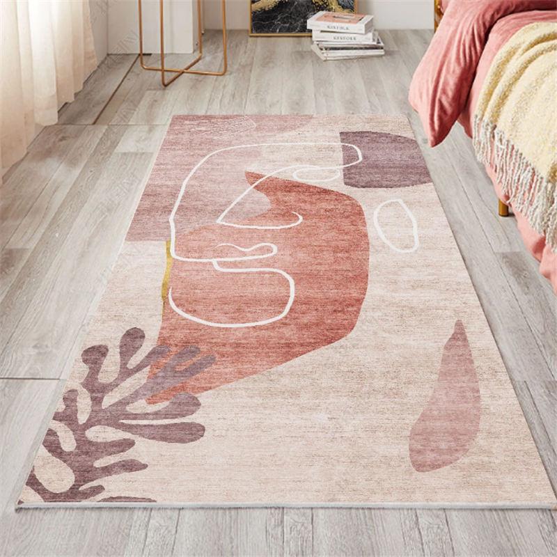 Retro Carpet Living Room Coffee Table Mat American European Bedroom Bedside Carpet Abstract Art Style