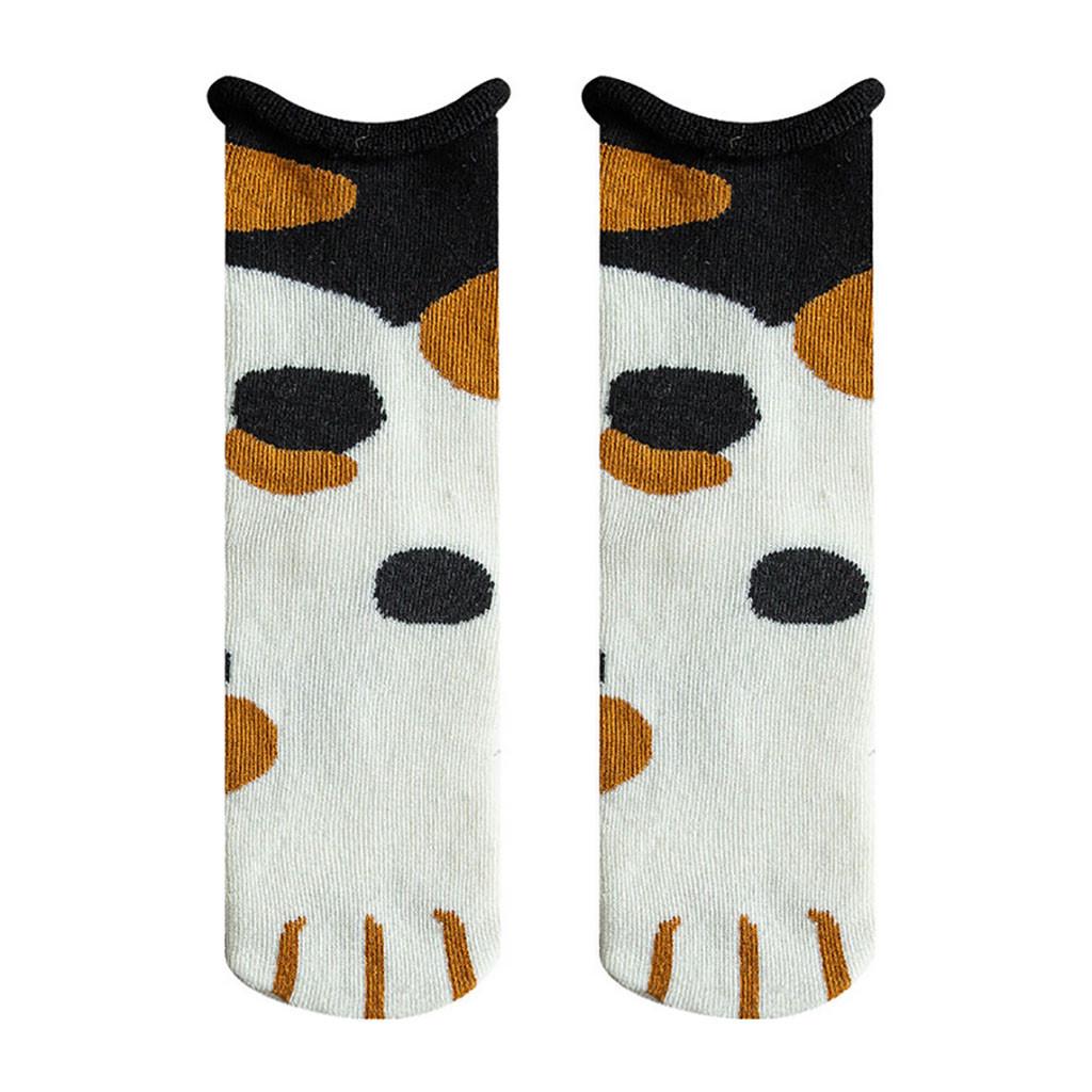 Women Fashion Cat Coral Thickening Cooton Middle Stockings Socks
