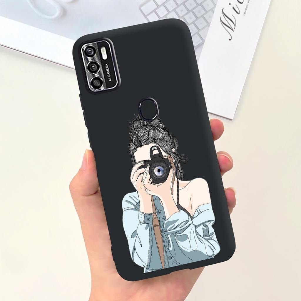 Per Custodia Telefono ZTE Blade A7020 Copertura Posteriore ZTE Blade A7s 2020 Guscio Paraurti Morbido in Silicone Liquido Moda Donna Cielo Stellato Funda Capa