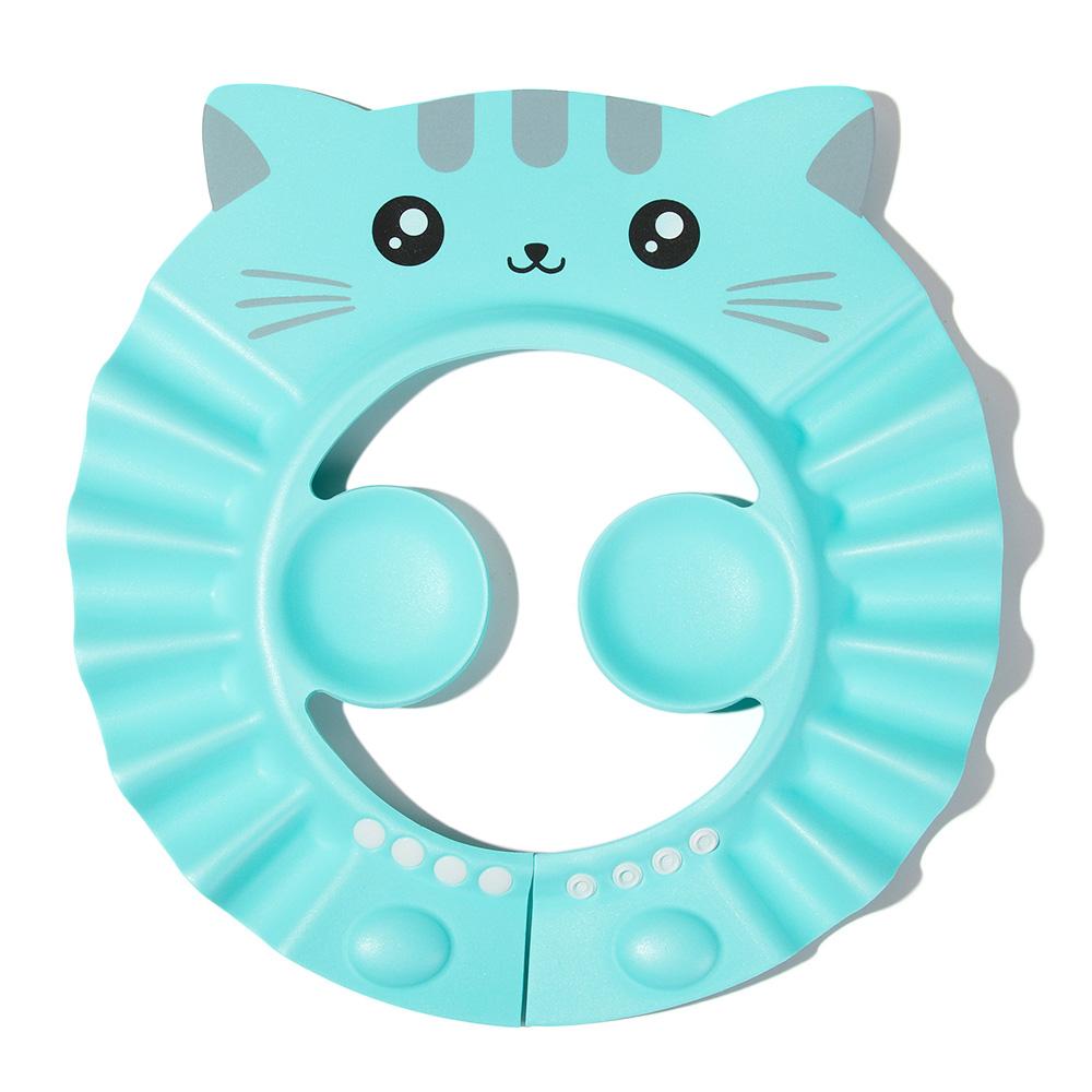 

Ear Protection Adjustable Portable Bath Head Cover Hair Wash Hat Baby Shower Cap Shampoo Shield зелений