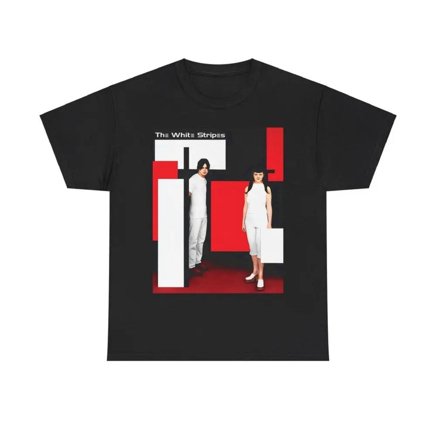 

music t-shirts-The White Stripes-Amazing Tees women man clothes Streetwear Hip Hop 2025new Oversized XXXXXL чорний