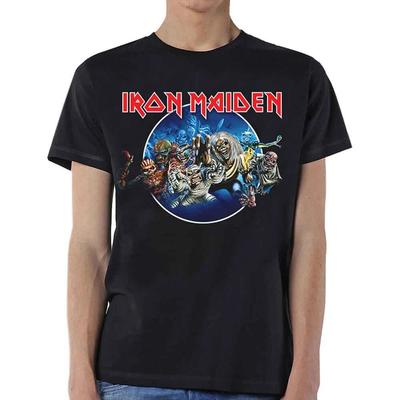 Iron Maiden 'Wasted Years Circle' Black T Shirt - NEW