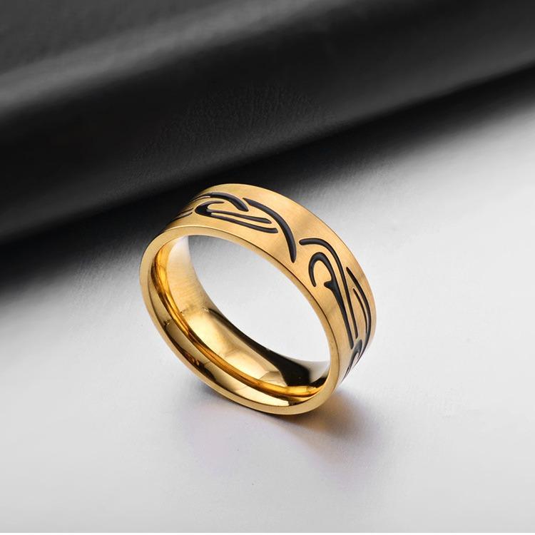 

Винтажное кольцо из титановой стали в китайском стиле, мужское кольцо, корейская версия, мужские украшения, китайский стиль, новый товар