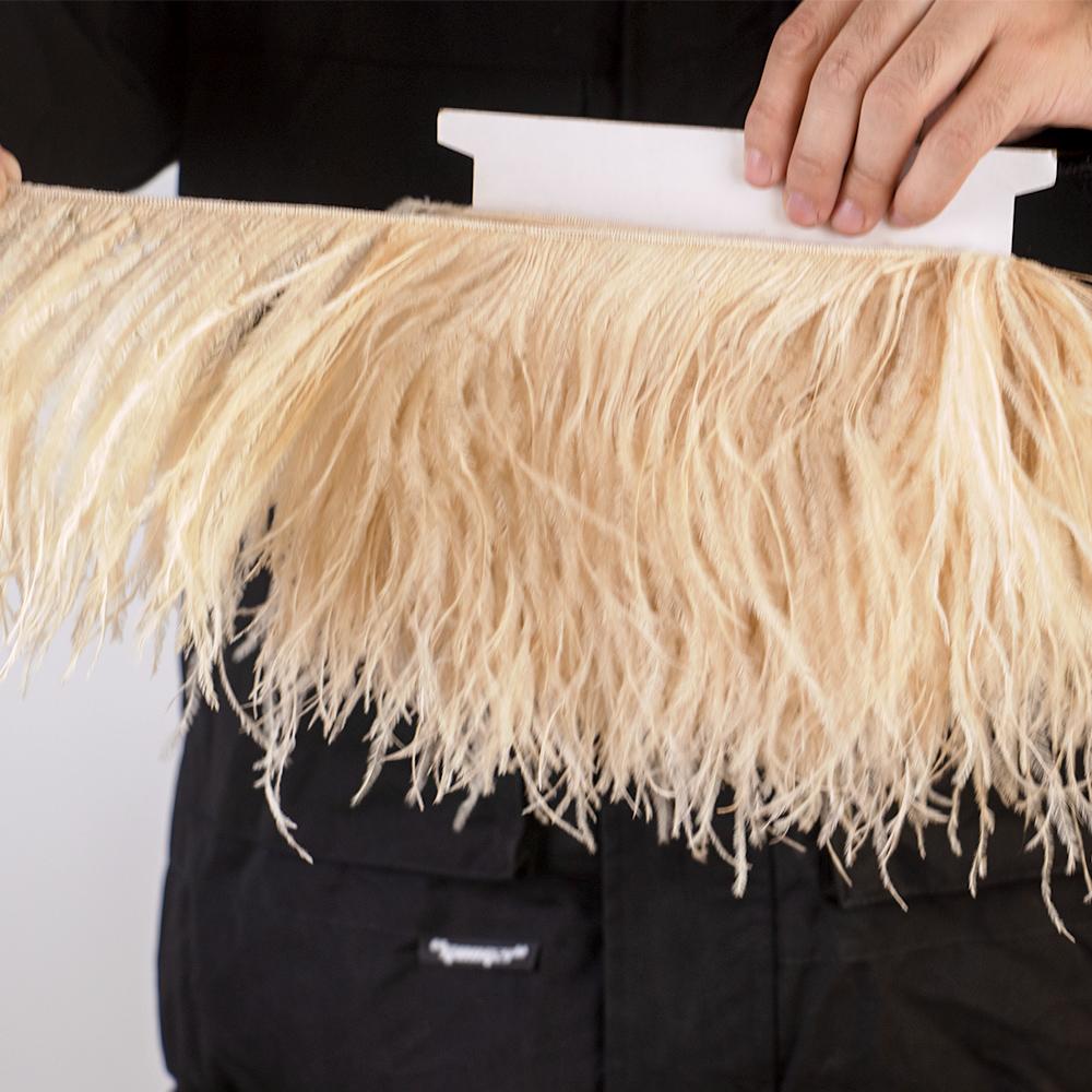 Feather1Meter High Quality Ostrich Feather Trim 10-15/15-18/18-22cm Plumes Fringe Ribbon for Home Party Dress Sewing Wedding Decoration