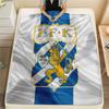 Coperta in Flanella Stampata IFK Goteborg, morbido plaid per camera da letto divano, lavabile, merchandising per tifosi di calcio, ottimo regalo.