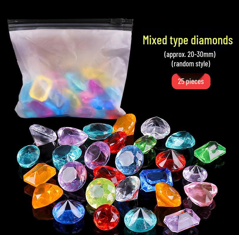 DIY Princess Jewelry Kit: Transparent Acrylic Gemstone Toys for Girls