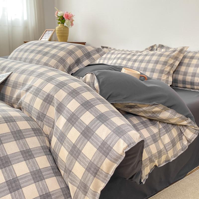 Autumn and winter new skin-friendly washable bedding four-piece dormitory student dormitory three-piece comfortable