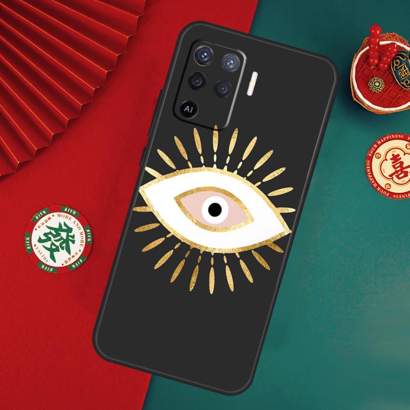 Evil Eye Hamsa Case For Oppo A76 A16 A96 A17 A60 A40 A80 A98 A58 A78 A18 A38 A57 A74 A54 A94 A15 A5 A6 Pro
