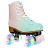 Flashing Roller Skates For Women Double Row Quad Skate Shoes Adult Outdoor Indoor Skating Training Sneakers With 4 Wheels 33-41