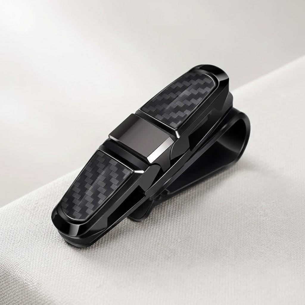 

180 Degree Rotating Premium Sunglasses Holder Clip Hanger Car Glasses Organizer Double Ended Mounting Solution