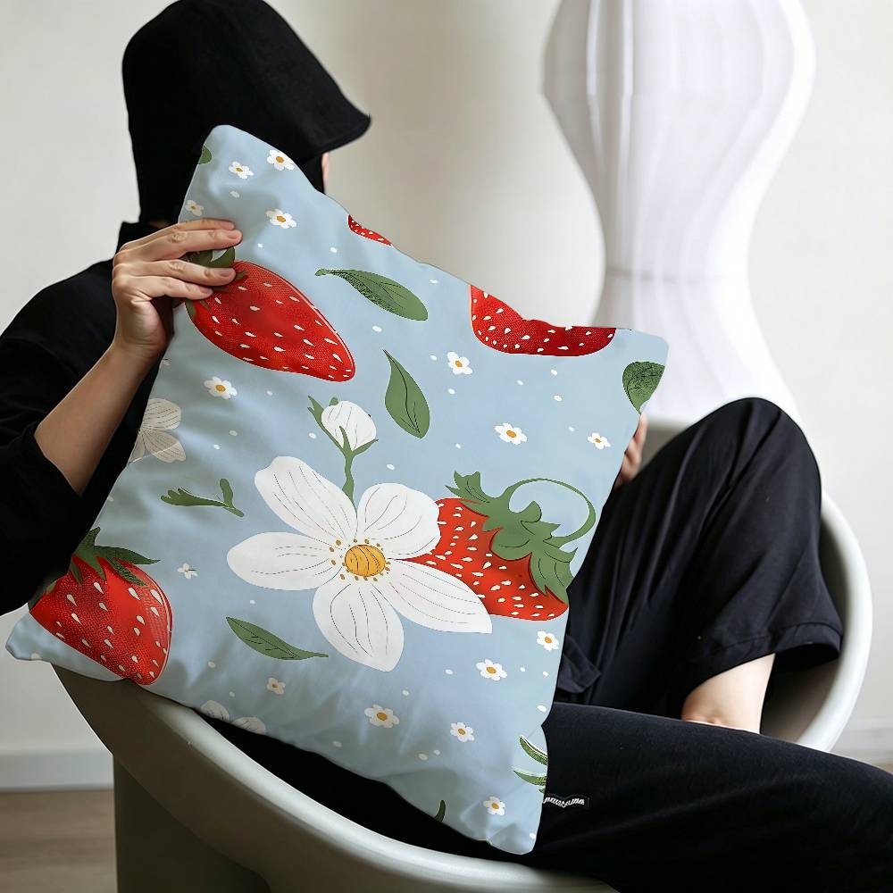 Fashion Strawberry Pillow Gift Home Office Decoration Bedroom Sofa Car Cushion Cover case x