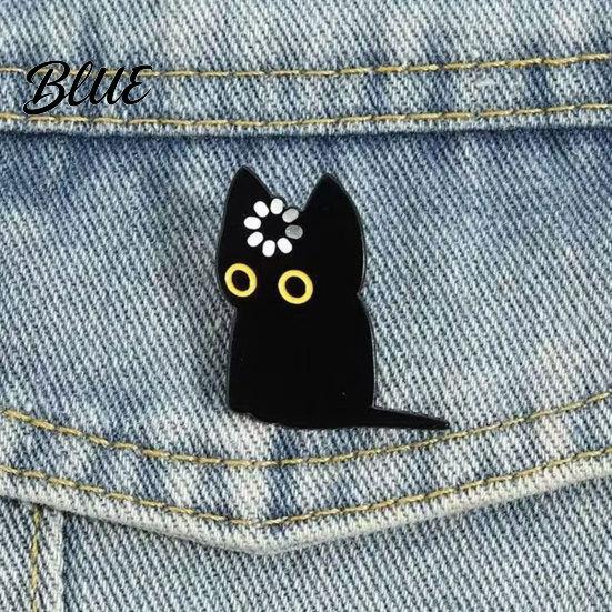 Animal Brooch 2/3Pcs Pin Black Cat Design Lapel Decorative Badge