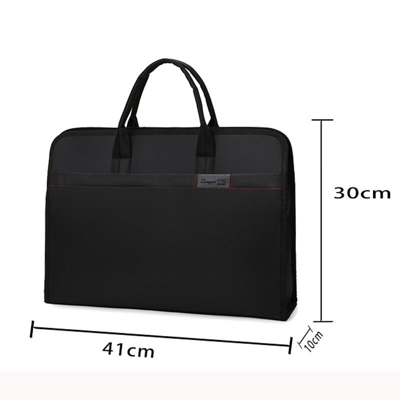 Мужская водонепроницаемая конференц-портфель из Оксфордской ткани - Большой вместимости, Папка для документов на молнии