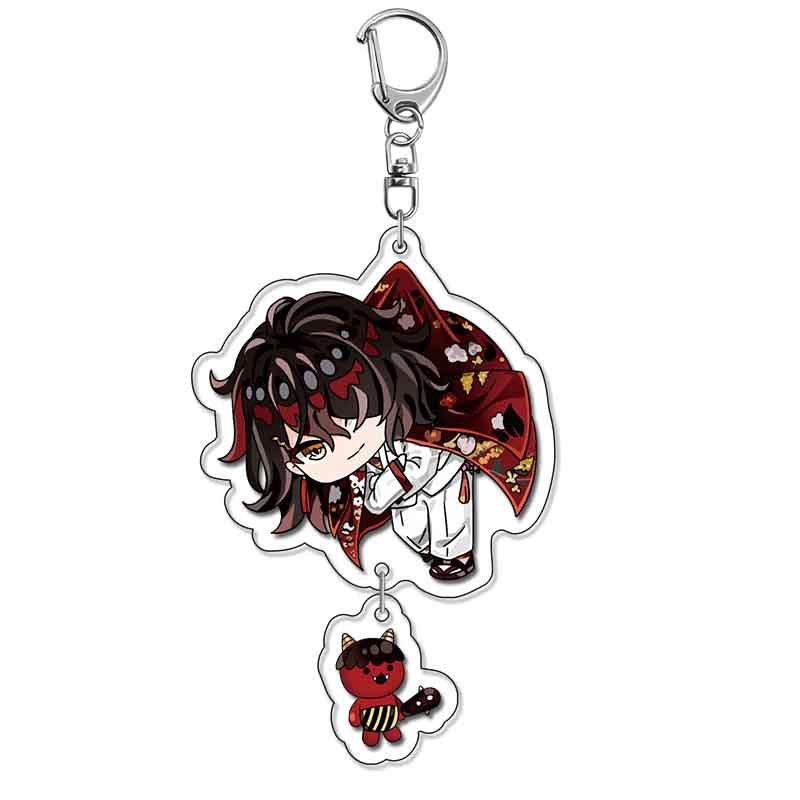 Anime Nijisanji Plastic Keychain Cute Cartoon Keyring Bag Tag Cos Accessories Collections