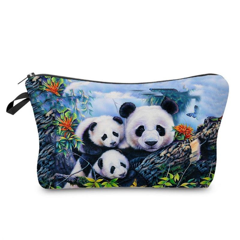 

1 шт. Мила косметичка з принтом у вигляді панди, Портативна сумка для зберігання косметики, Легкий універсальний мішечок для жінок, дівчат, Різдвяний подарунок style 2