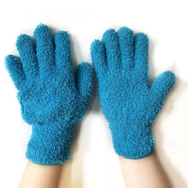 Multipurpose Dust Collection Gloves Soft Absorbent Corals Fleece For Home Cleaning Tasks Gentle On Furniture Surfaces