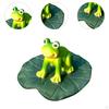 Floating Frog Figure with Water, Resin, Animal Statue Decoration for Patio Aquarium