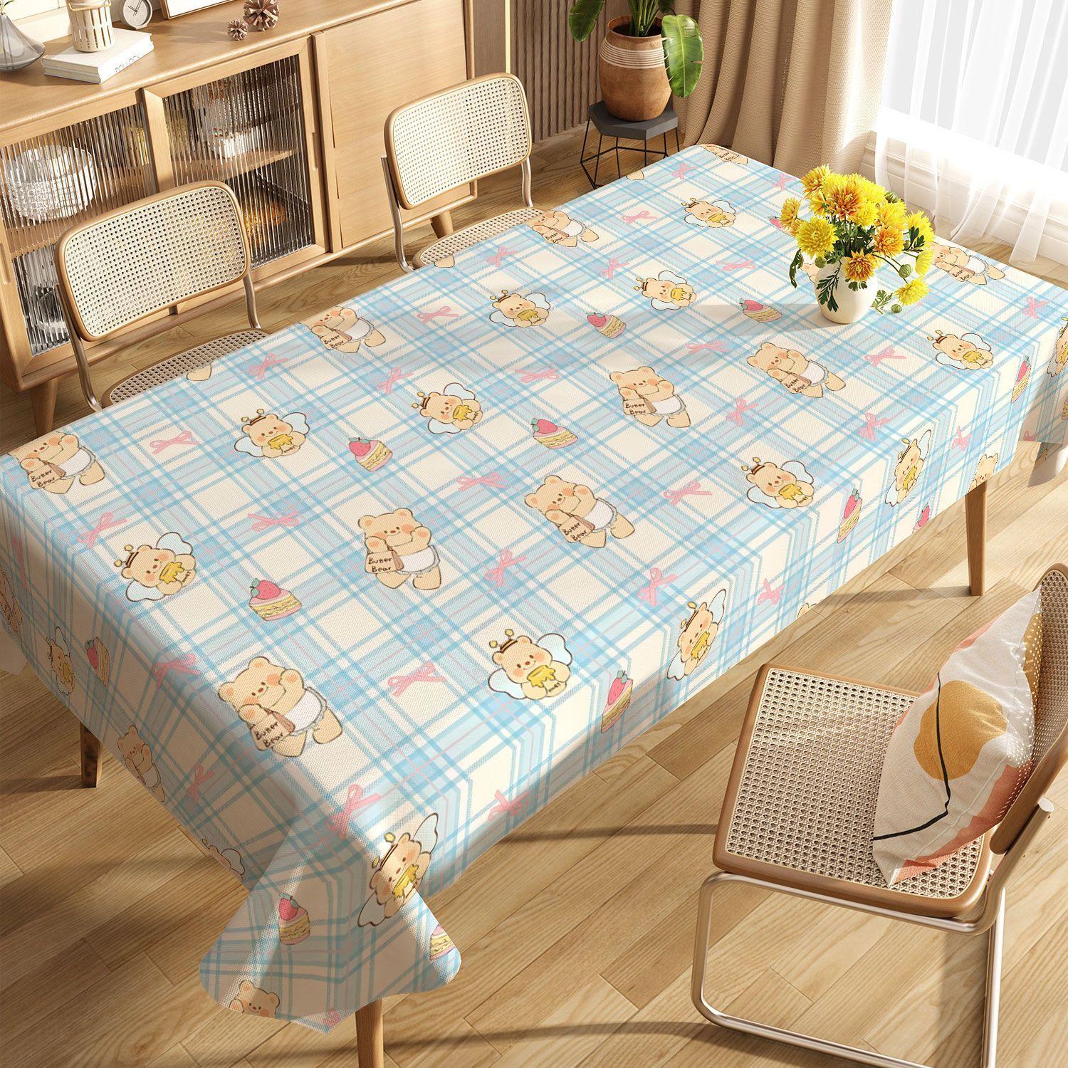 

Німецька скатертина водонепроникна та маслостійка, для постійного використання, легка розкіш, високий клас, дотик як шкіра ягняти, скатертина для обіднього столу, прямокутна скатертина для кавового столика 80*120cm [overall size of tablecloth]