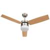 Ventilateur de plafond avec lampe et télécommande - VIDAXL - 108cm - Marron - LED
